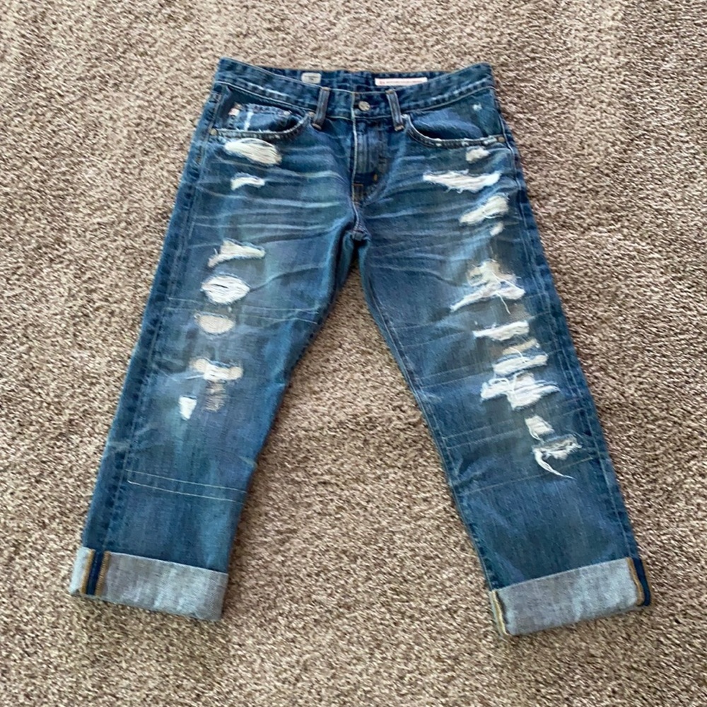 AG ex-boyfriend crop denim sz27R